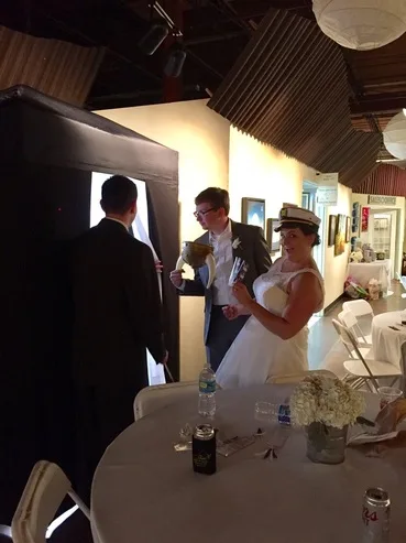 True Color Photo Booth set up for a wedding at Richmond Art Works